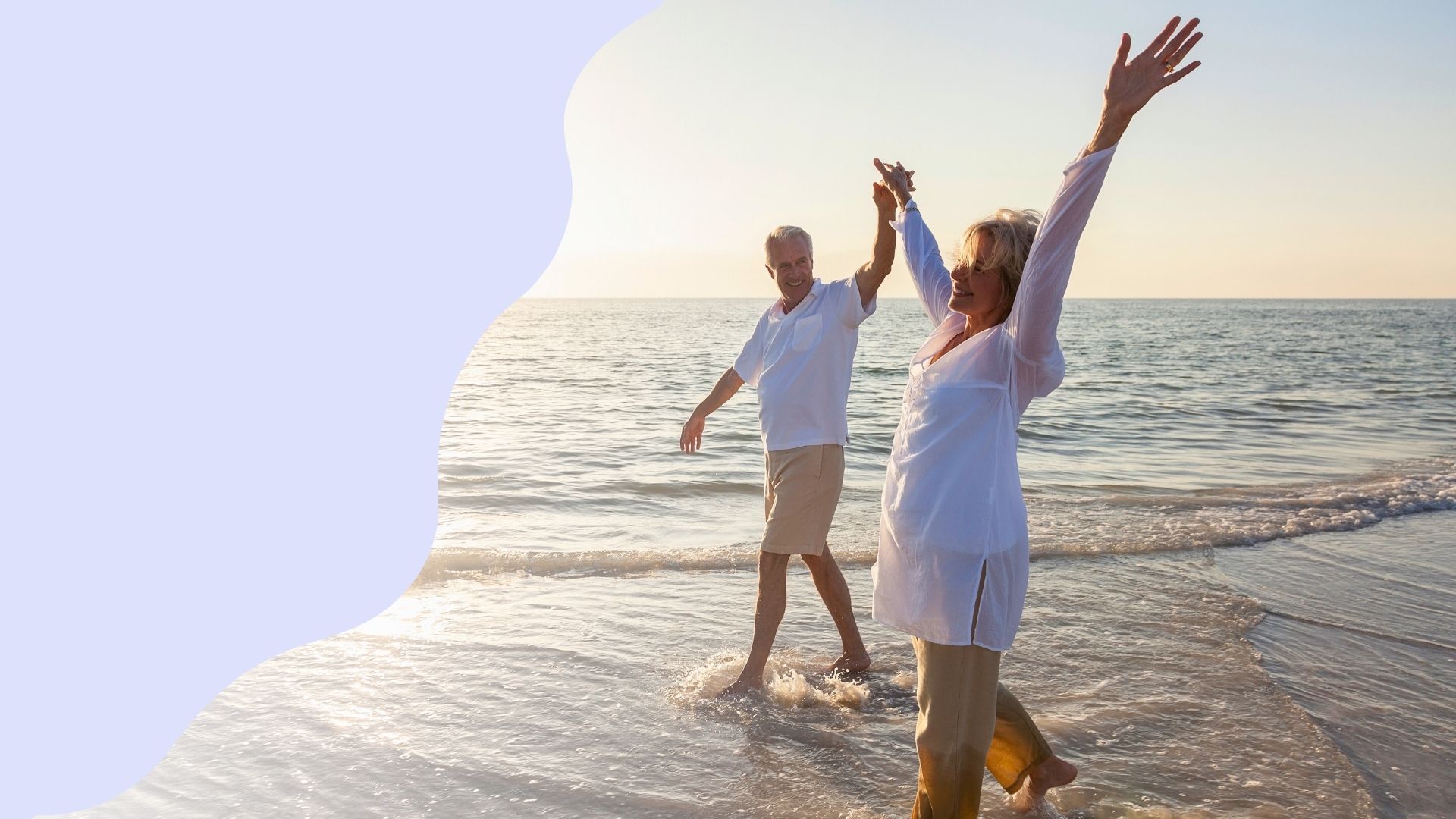 Senior couple enjoying tropical lifestyle