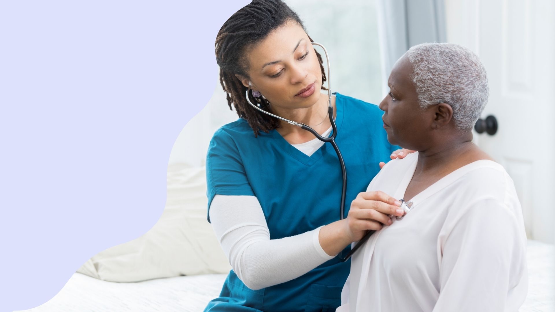 Senior enjoying healthcare services