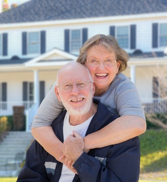 Senior enjoying new home abroad